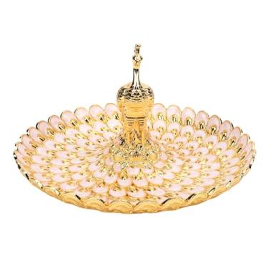 Imagem de Generic Prato de Doces de Metal, Bandeja de Servir Em Liga de Zinco Em Formato de Pavão para Frutas, Biscoitos, Lanches, Joias Com Superfície Polida Espelhada para Decoração de Casa, Festa (ouro