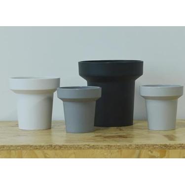 Imagem de Bamworld Vaso de plantas, 3 peças, branco