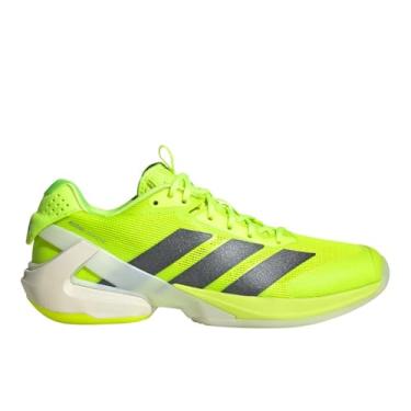 Imagem de adidas Tênis feminino Adizero Ubersonic 5, Limão lúcido/ferro metálico/amarelo pó, 39