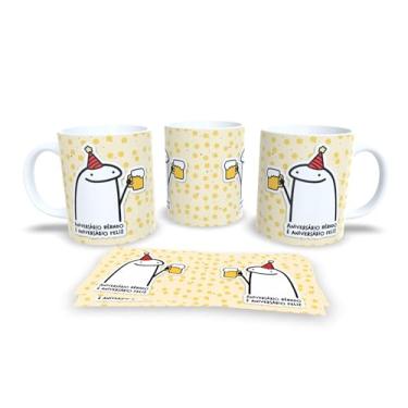 Imagem de Caneca Cerâmica Branca, 325ml, Design Religioso Católico, Cilíndrica com Ilustração de Terço em Tons Pastéis, Reutilizável para Bebidas Quentes, Material Brilhante, Lava-louças (12872)