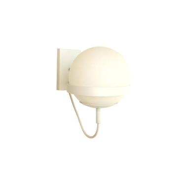 Imagem de Arandela Bola De Vidro Branco Leitoso Branco Fosco Alu25