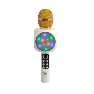 Imagem de Microfone S Fio Bluetooth Karaokê Speaker Usb Led A-915 - Altomex
