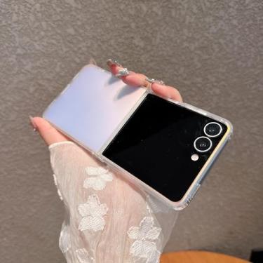 Imagem de GeeBerYo Capa magnética para Samsung Galaxy Z Flip 6/Flip 5 mulheres meninas, [efeito holográfico iridescente de mudança de cor] Capa protetora protetora fosca moderna, fina, fofa e exclusiva