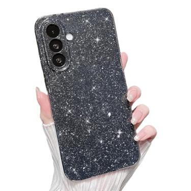 Imagem de MINSCOSE Capa com glitter compatível com Samsung Galaxy S26, linda estética brilhante, fina, à prova de choque, brilhante para Samsung Galaxy S26 para mulheres e meninas - preta