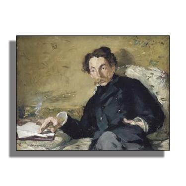 Imagem de OKRA Manet Canvas Wall Art - Retrato de StéPhane Mallarmé Print - Adequado para restaurantes de fast food, lojas de animais de estimação e corredores. Sem moldura. 30 x 40 cm
