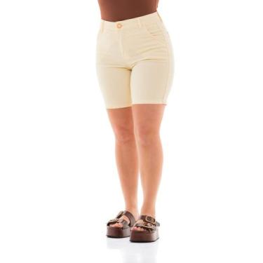 Imagem de Bermuda Meia Coxa Collor Feminina Arauto, Amarelo, 40