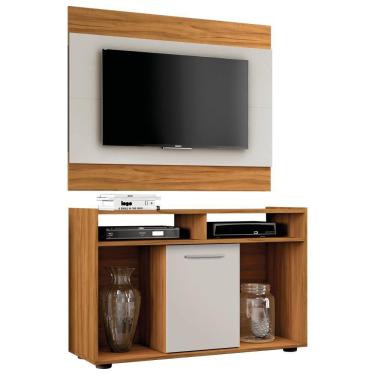 Imagem de Rack Com Painel Show Para Tv Até 43 Polegadas Freijó Trend E Off White Notável Móveis Freijó Trend/off White