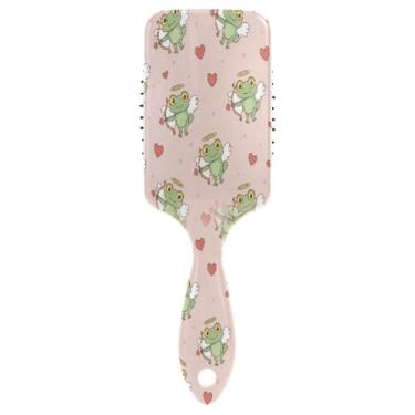 Imagem de Blueangle Escova de cabelo Green Frog Cupid – Escova desembaraçadora elimina nós e quebras, escova de cabelo de viagem para crianças, adultos e todos os tipos de cabelo (100)