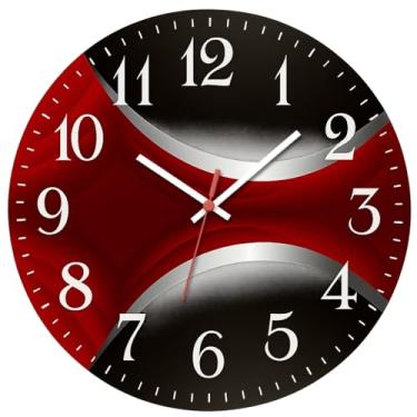 Imagem de Relógio de Parede Luxo Preto com Dourado – Design Abstrato 3 Moderno 29cm Pendulart (abstrato06)