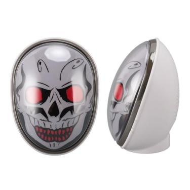 Imagem de ZJchao Alto-falante Crânio, Alto-falante Portátil Sem Fio 5.0 Com Luzes LED Coloridas e Graves Imersivos, para Smartphone Tablet Laptop Festa de Halloween (Branca)