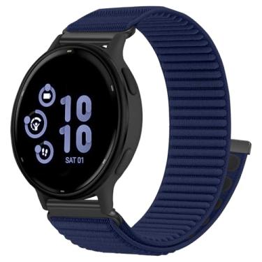 Imagem de Pulseira de relógio de 20 mm compatível com Garmin Vivoactive 6/Vivoactive 5/3/3 Music Watch, pulseiras esportivas de nylon macio respirável para Garmin Venu Sq 2/Forerunner 55/165/245/645