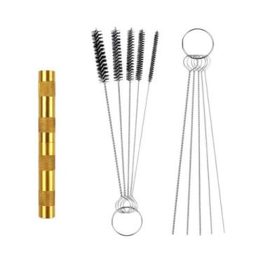 Imagem de Kit De Limpeza Para Pistola De Pintura Em Aço Inoxidável Com Escovas D