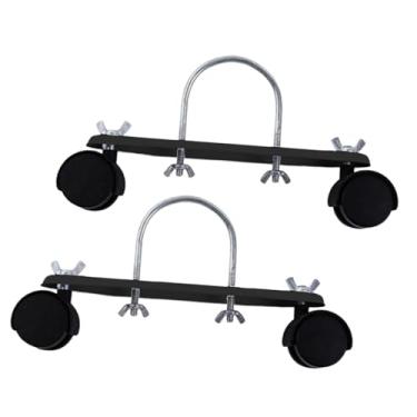 Imagem de harayaa Conjunto de 2 suportes com rodízios para aquecedor a óleo, portáteis, com 21 cm de comprimento, em aço carbono. Fácil instalação, substitui as rodas