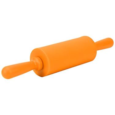 Imagem de SPYMINNPOO Punho Confortável Material Compacto do Produto Comestível do Rolo Rolo Silicone para o Vermelho Macarronete da Padaria (Laranja)