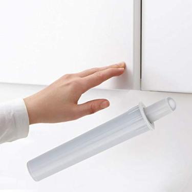 Imagem de GLOGLOW Amortecedor de Porta de Gabinete de Batente de Porta, Material ABS, Branco e Cinza, Operação Silenciosa, Pacote Com 10, 2,4 X 0,4 X 0, Polegadas, para Armários, Armários, Gavetas, Ferragens
