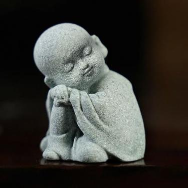 Imagem de FENNYYAR Estátua de Buda Decoração Mini Estatueta de Budismo, 6 cm, Topper de Mesa Decoração de Mesa Estátua Zen para Casa