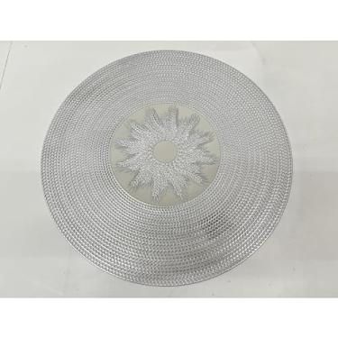 Imagem de Kit 4 ou 6 Jogo Americano Mesa Posta Antiderrapante Resistente ao Calor para Jantar (Espigas de trigo prata,6 Pecas)