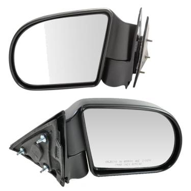 Imagem de Conjunto de espelhos retrovisores laterais manuais texturizados pretos LH e RH para Blazer S10 Jimmy