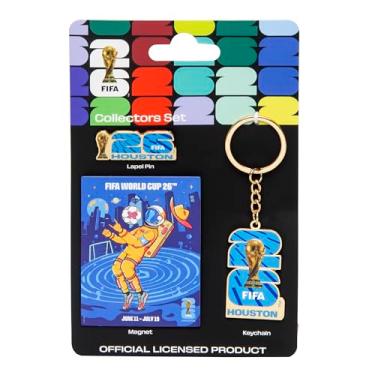 Imagem de HONAV Conjunto de colecionador da Copa do Mundo da FIFA Houston - Equipamento oficial da Copa do Mundo da FIFA - Inclui alfinete de lapela, chaveiro e ímã - Ótimo para fãs - Celebra sua cidade