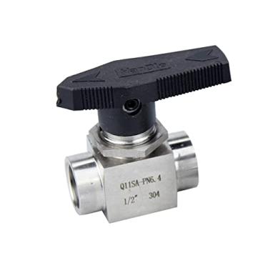 Imagem de Resiste a altas pressões e temperaturas extremas 1/20.3 cm 1/10.2 cm 3/20.3 cm 1/5.1 cm 3/10.2 cm 2.5 cm BSP NPT fêmea 304 aço inoxidável válvula de esfera de desligamento 915 PSI água gás óleo