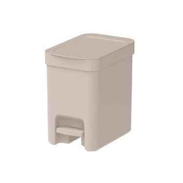 Imagem de Lixeira Trium Com Pedal Bege 6 Litros - Ou
