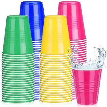 Imagem de Copos de plástico Pickmesh, pacote com 50 ml, descartáveis, multicolor