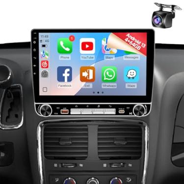 Imagem de Naifay 4G + 64G Android 13 estéreo para Dodge Grand Caravan 2011-2020 Chrysler Town & Country 2011-2016 Grand Voyager 2011-2015, tela IPS de 22 cm com CarPlay Android Auto Bluetooth/GPS/SWC
