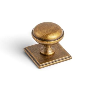 Imagem de Goo-Ki Puxadores de gaveta de armário de latão antigo com placa traseira ou espaçador de ferragens de cozinha de liga de zinco - pacote com 6 puxadores de barra de bronze retrô de bronze vintage para