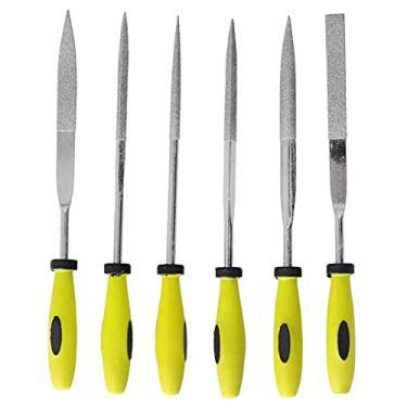 Imagem de Conjunto de limas de agulha Ferramentas de retificação de precisão de alta eficiência para escultura em madeira de metal e processamento de joias Kit de 6 peças revestido com (SIL-1117)