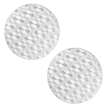 Imagem de Lugar Americano Redondo PVC Mesa Posta 38cm Resistente Prata (2)