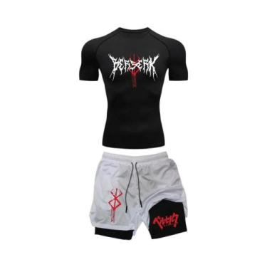 Imagem de Camiseta De Compressão Para Treino Masculina Anime Berserk, Secagem Rá