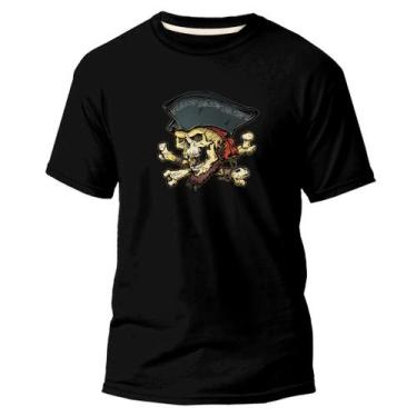 Imagem de  Camiseta Basica Algodão Premium Estampa Digital Piratas  - Pavesi, Pr