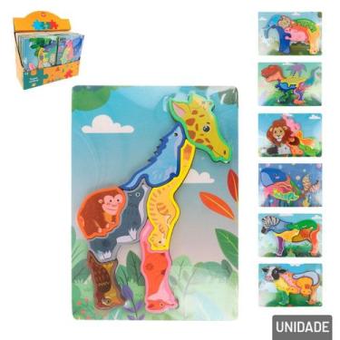Imagem de Quebra Cabeça de Madeira Animais - Tudo em Caixa - ARK BRASIL