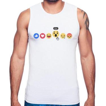 Imagem de Regata Reações Facebook Eita! - Foca na Moda, Branco, GGG