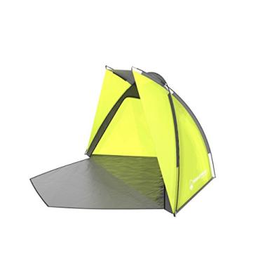 Imagem de Barraca de praia - Abrigo solar para sombra com proteção UV, resistente à água e ao vento, fácil de montar e carregar por Wakeman Outdoors Amarelo, 141 cm (A) x 271 cm (L) x 110 cm (P)