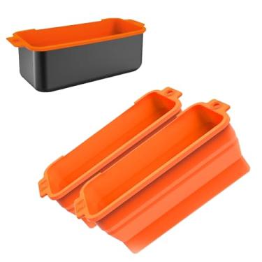 Imagem de Pacote com 2 forros de graxa reutilizáveis para chapa de 71 cm, 71 cm, 81 cm, 91 cm, revestimento coletor de graxa de silicone, acessórios para acessórios Blackstone Grill. (estilo 03)