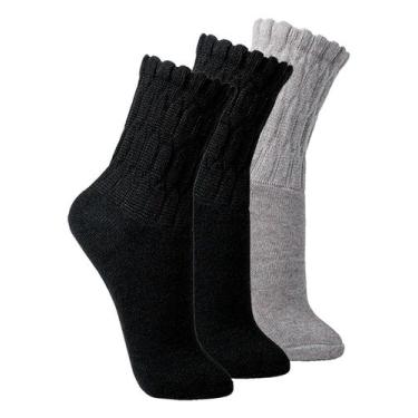 Imagem de Kit com 3 Pares de Meias Aeróbica Lupo 4810-003 Colorido, Preto, 37-40