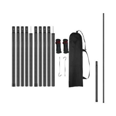 Imagem de Conjunto De 2 Varas De Aço Ajustáveis Para Tenda, Abrigo Solar, Lona E