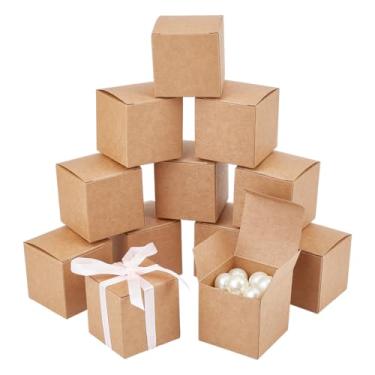 Imagem de PH PandaHall 30 minicaixas de presente pequenas caixas de papel 5,8 x 5,8 x 5,8 cm, caixa de embalagem de presente com tampa, caixas dobráveis de lembrancinhas de papelão para dia dos namorados