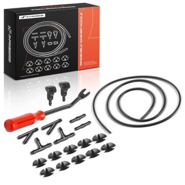 Imagem de A-Premium Kit de bocal de lavagem de para-brisa dianteiro compatível com Hyundai Elantra, Sonata, Santa Fe, Tucson, Veloster, Kona, Palisade, Ioniq & Kia Soul, Sorento, Sportage, Telluride, Niro