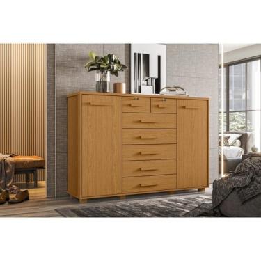 Imagem de Cômoda para Quarto 7 Gavetas e 2 Portas Fontana - Albatroz Móveis