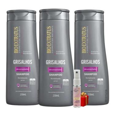 Imagem de Kit 3 Shampoo Grisalhos 250 ml Bio Extratus + Presente Lourre 15ml - B