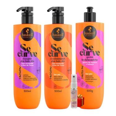 Imagem de Kit Se Curve Shampoo + Condicionador + Goma Texturizadora 500ml Haskel