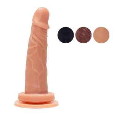 Imagem de Prótese Maciça Com Ventosa 15,5 X 3,8Cm Brinquedo Erótico Realista Dildo Anatômico MVN21 (PRETO)