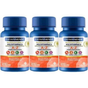 Imagem de Kit 3X Polivitamínico A-Z Multi - 60 Cápsulas - Catarinense Nutrição-Masculino