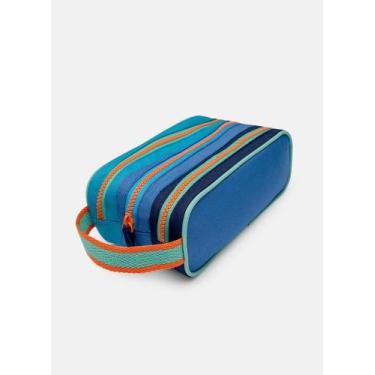 Imagem de Estojo Amplo Triplo Color Block MNO Puket Cor:AzulTamanho:UN, Azul, UN