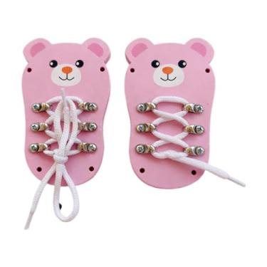 Imagem de Dynwave Brinquedo de amarrar cadarços: aprenda a amarrar os sapatos em atividades educativas pré-escolares para meninos e meninas.