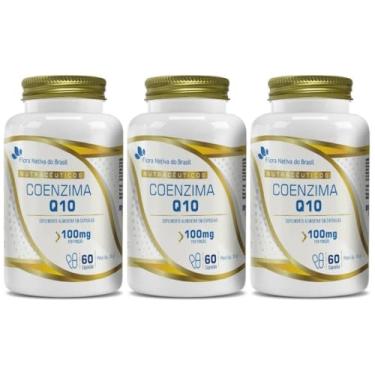 Imagem de Kit 3x - Coenzima Q10 100% Pura 60cáps 100mg Flora Nativa