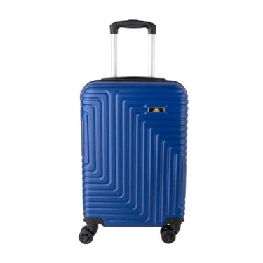 Imagem de Mala De Bordo Para Viagem Rodas Dupla 360° e Cadeado Acoplado Tam P 10kg Cor:Azul 8190