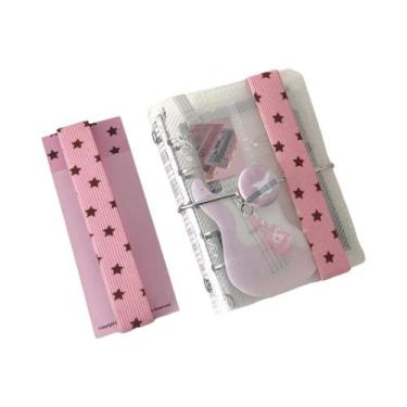 Imagem de Faixa Elástica Kawaii Para Caderno Planner A7 M5 Com Decoração De Estr
